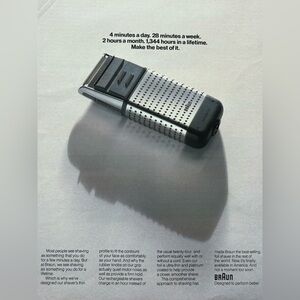 Braun Electric Shaver Vintage Magazine Advertisement